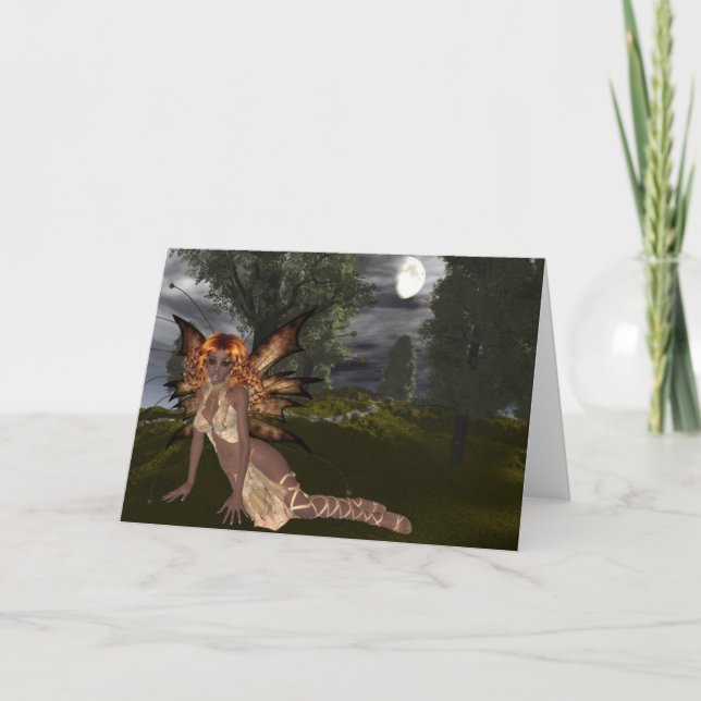 Diseño de hadas nocturnas 1 - Tarjeta de saludo de (Anverso)