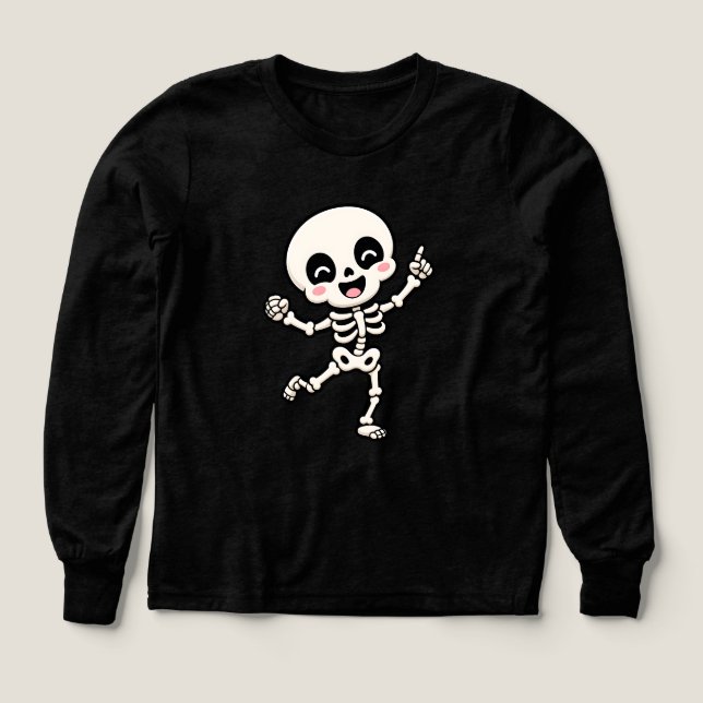 Diseño de Halloween de esqueleto bailando lindo (Diseño frontal)