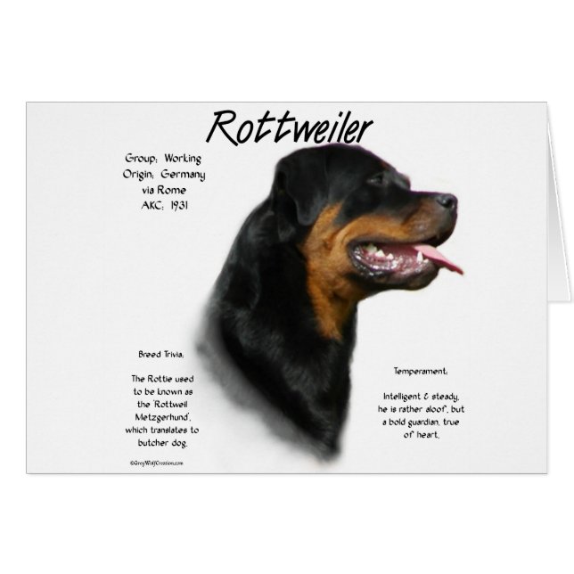 Diseño de historial de Rottweiler (Anverso (Horizontal))