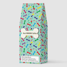 Diseño de Huesos de Perro Café Asado