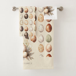 Diseño de Huevos de Pascua Pastel en Crema y Marró