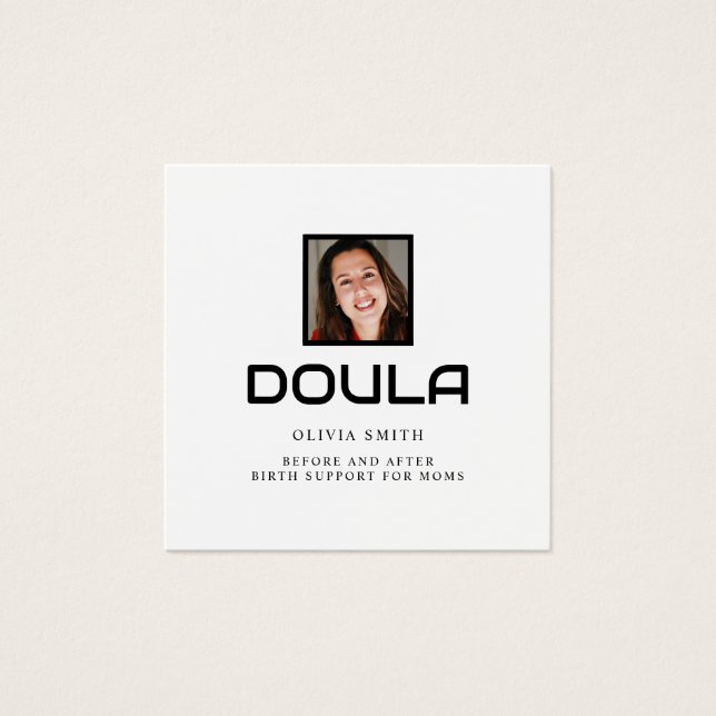 Diseño de identidad de nombre de foto de doula pro (Anverso)