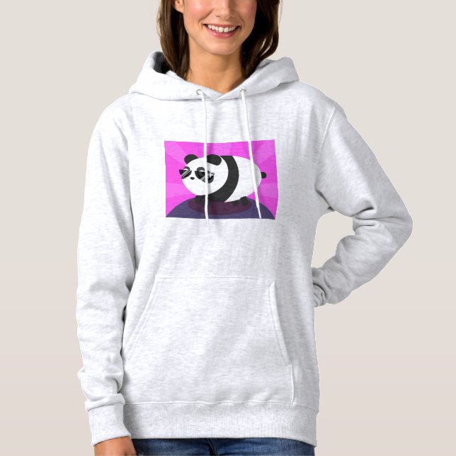 Diseño de ilustración de panda Sudadera con capuch (Anverso)