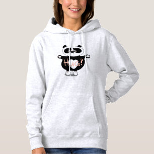 Diseño de ilustración de panda sudadera con capuch