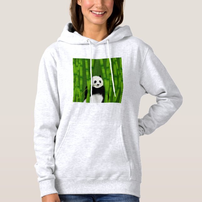 Diseño de ilustración de Panda Sudadera con capuch (Anverso)