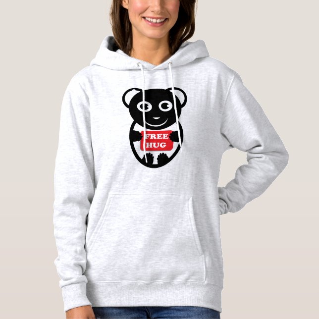 Diseño de ilustración de Panda Sudadera con capuch (Anverso)