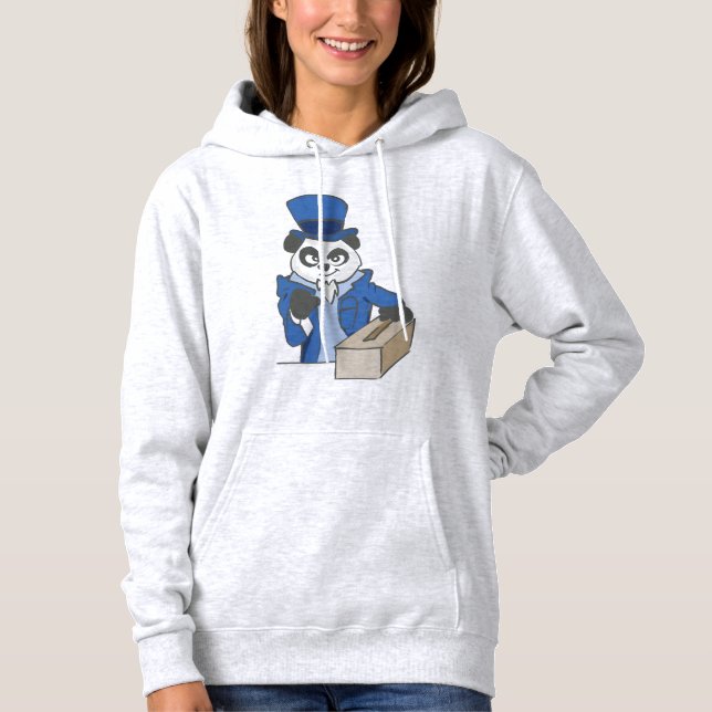 Diseño de ilustración de Panda Sudadera con capuch (Anverso)