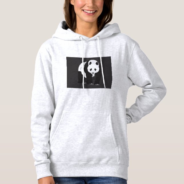 Diseño de ilustración de Panda Sudadera con capuch (Anverso)