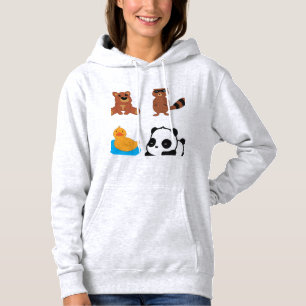 Diseño de ilustración de Panda Sudadera con capuch