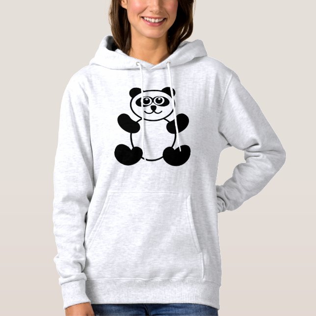 Diseño de ilustración de Panda Sudadera con capuch (Anverso)