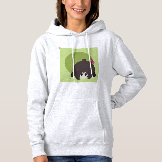 Diseño de ilustración de Panda Sudadera con capuch (Anverso)