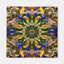 Diseño de imán con colores brasileños