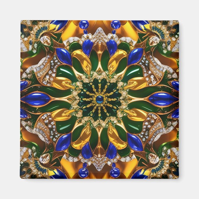 Diseño de imán con colores brasileños (Frente)