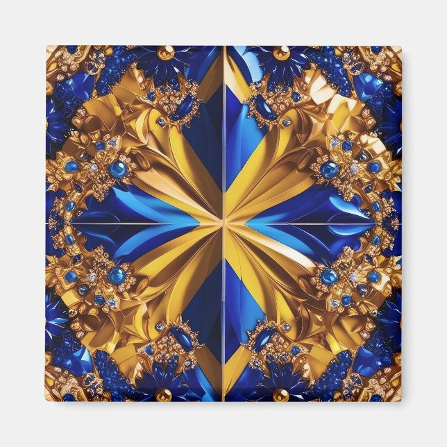 Diseño de imán con colores suecos (Frente)