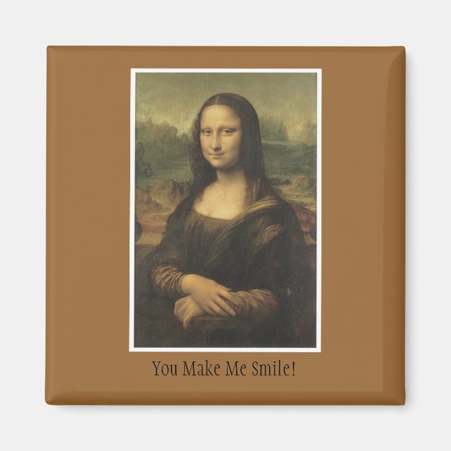 Diseño de imán con Mona Lisa (Frente)