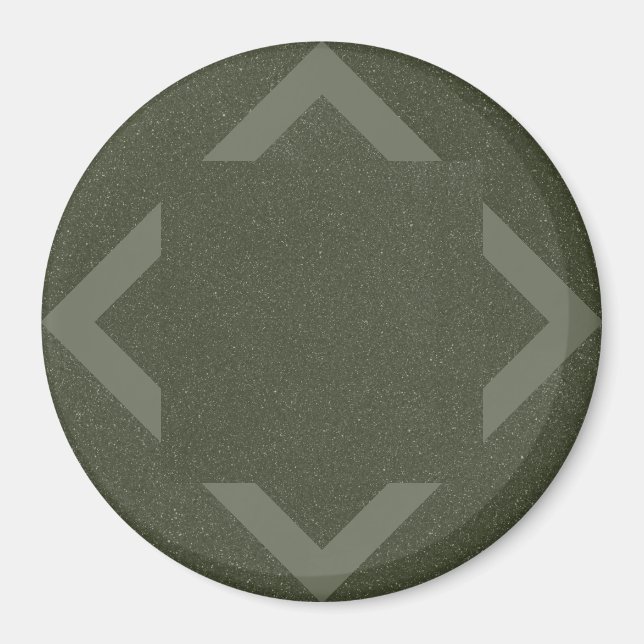 Diseño de imán de Chevron verde musgo (Frente)