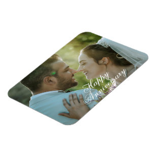 Diseño de imán de foto personalizable Feliz Aniver