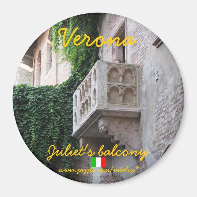 Diseño de imán en balcón de Verona Italy Juliet (Frente)