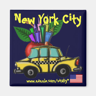 Diseño de imán fresco de la ciudad de Nueva York