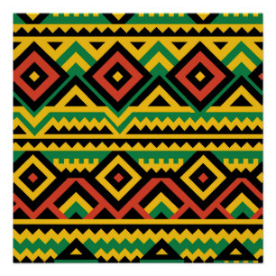 Diseño de impresión africana en negrita