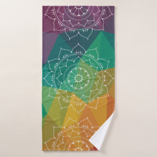 Diseño de india de yoga Mandala con formas geométr