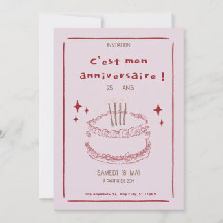 Diseño de Invitación de Aniversario Elegante