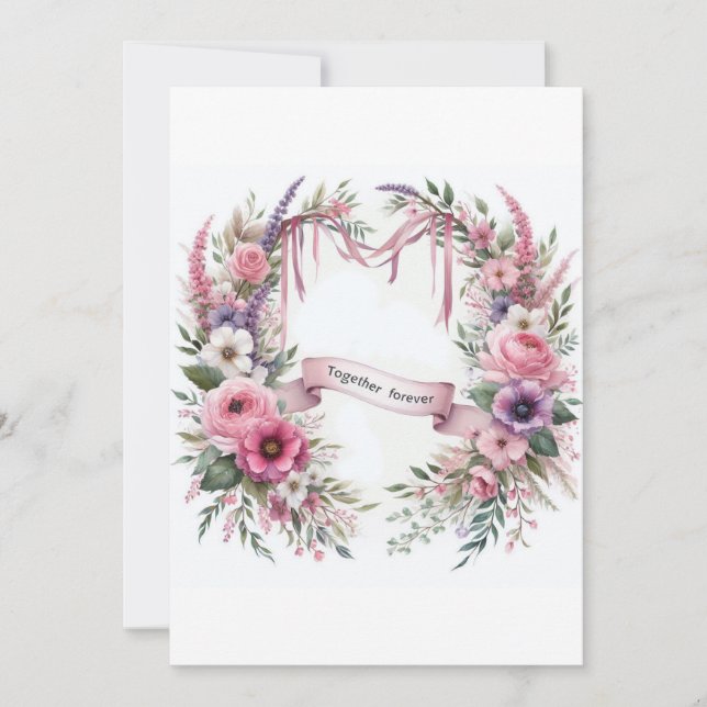 Diseño de invitación de boda (Anverso)