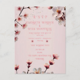 Diseño de Invitación de Boda de Flor de Flor Elega