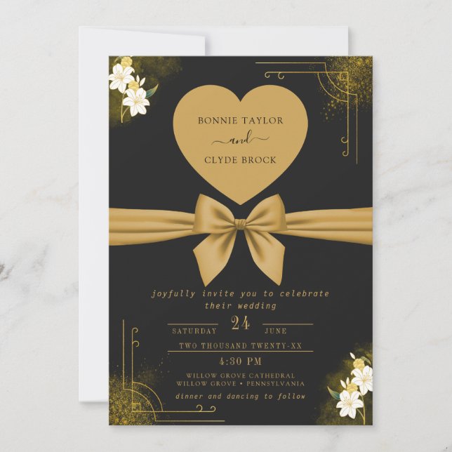 Diseño de Invitación de Boda Personalizable Modern (Anverso)