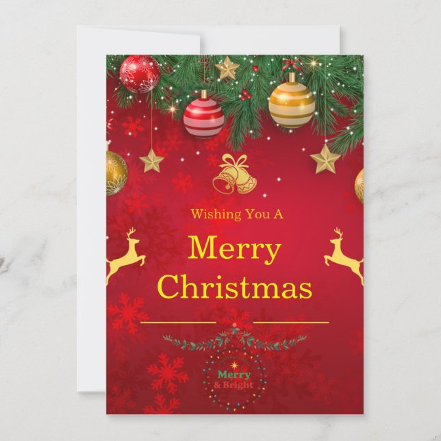 Diseño de Invitación de Fiesta de Navidad Elegante (Anverso)