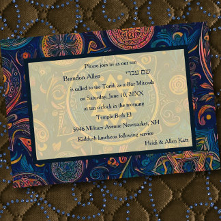Diseño de invitación de fondo abstracto para Bar M