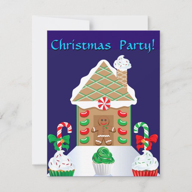 Diseño de invitación de Navidades (Anverso)