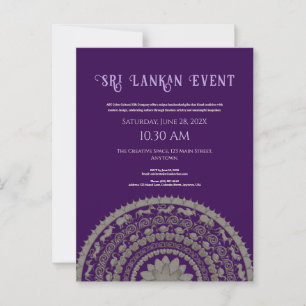 Diseño de invitación de Sri Lanka