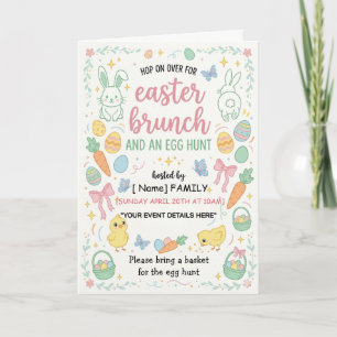 Diseño de Invitación del Conejo de Pascua Ecológic