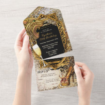 Diseño de invitación Leopard Glam todo en uno