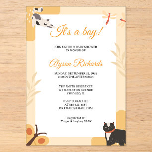 Diseño de Invitación para Baby Shower de Niño