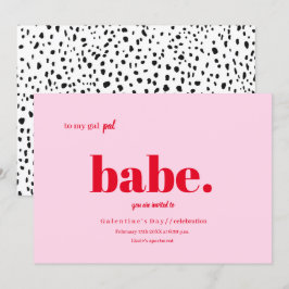 Diseño de invitación para el día de Galentine