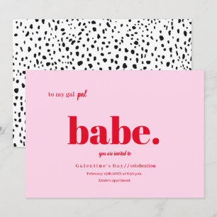 Diseño de invitación para el día de Galentine