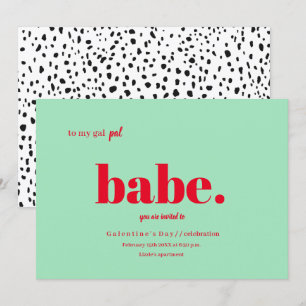 Diseño de invitación para el día de Galentine