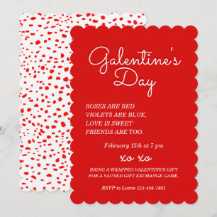 Diseño de invitación para el día de Galentine