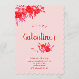 Diseño de invitación para el día de Galentine