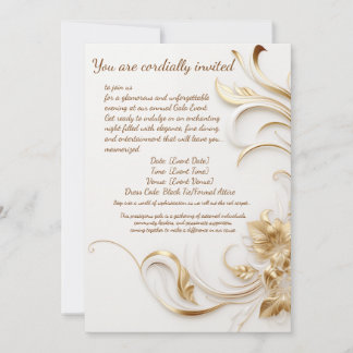 diseño de invitación para evento de gala