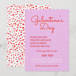 Diseño de invitación por el día de Galentine