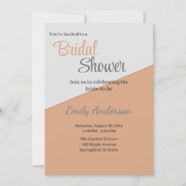 Diseño de invitación simple de dos tonos
