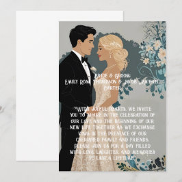 Diseño de invitaciones a bodas elegantes y sin tie