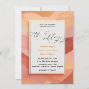 Diseño de invitaciones de boda de Sunset Hues