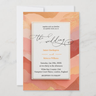 Diseño de invitaciones de boda de Sunset Hues