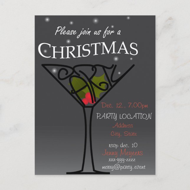 Diseño de invitaciones de grupos de navidades (Anverso)