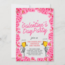 Diseño de invitaciones para fiestas de Galentine