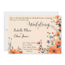 Diseño de invitaciones románticas florales y suave